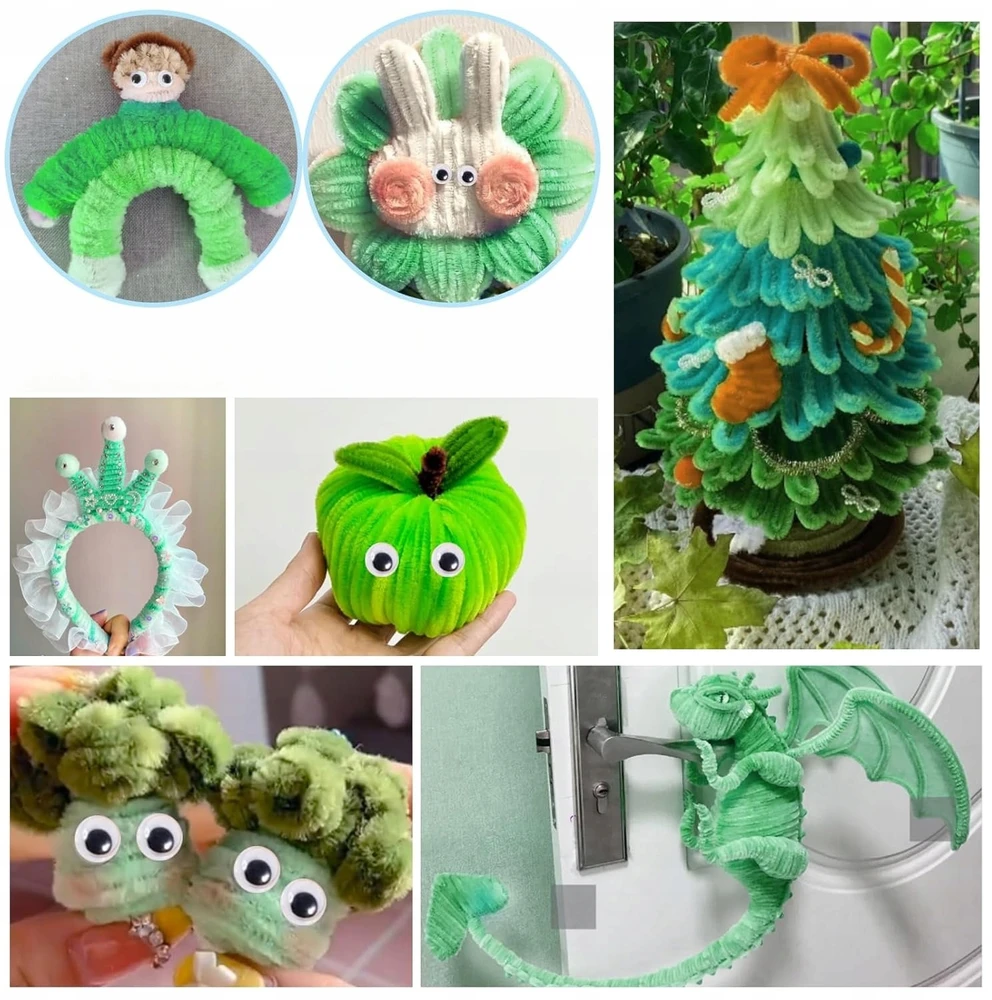 VAMZDŽIŲ VALYMO PRIEMONĖ ILGUS 30 CM MINKŠTAS PREUTAS SPALVINGAS PŪKINGAS VIELAS