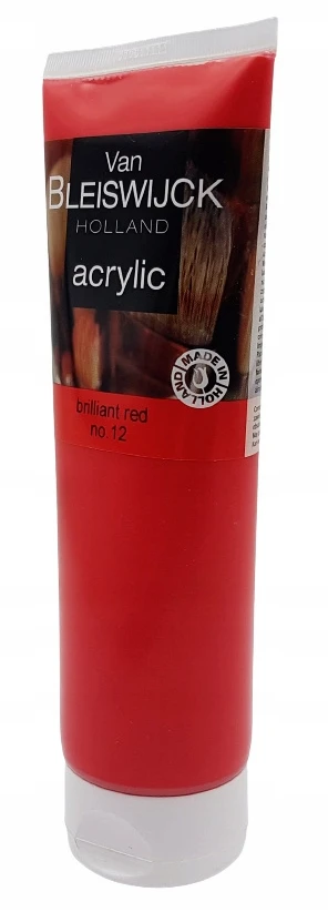 Van Bleiswijck Akriliniai dažai, brilliant red, 250 ml - 1 vnt.