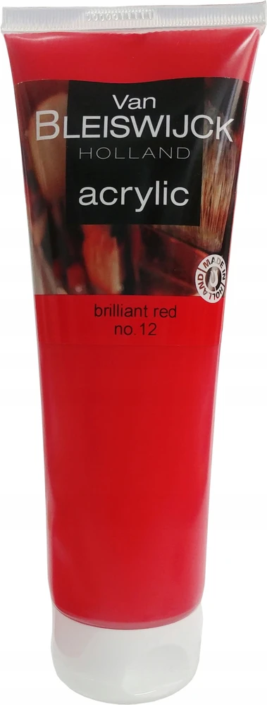 Van Bleiswijck Akriliniai dažai, brilliant red, 250 ml - 1 vnt.