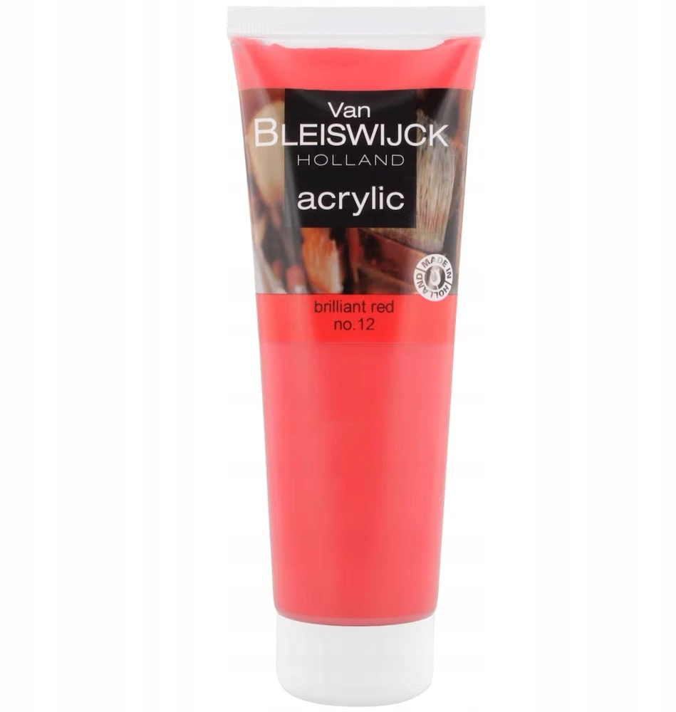 Van Bleiswijck Akriliniai dažai, brilliant red, 250 ml - 1 vnt.
