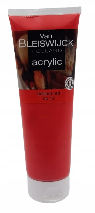 Van Bleiswijck Akriliniai dažai, brilliant red, 250 ml - 1 vnt.