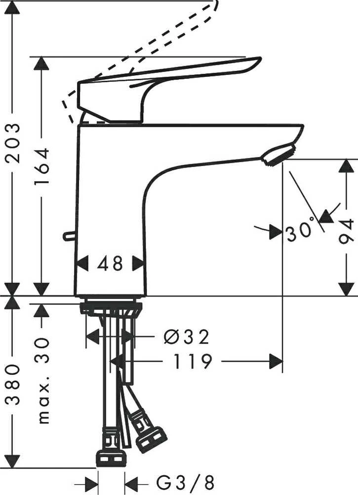 Praustuvo maišytuvas Hansgrohe Logis E 71161000