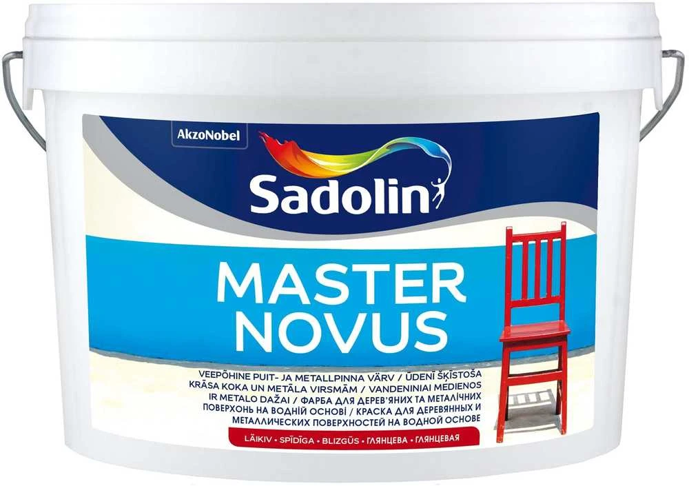 Vandeniniai alkidiniai dažai SADOLIN MASTER NOVUS 15, pusiau matiniai, baltos sp., 2,5 l