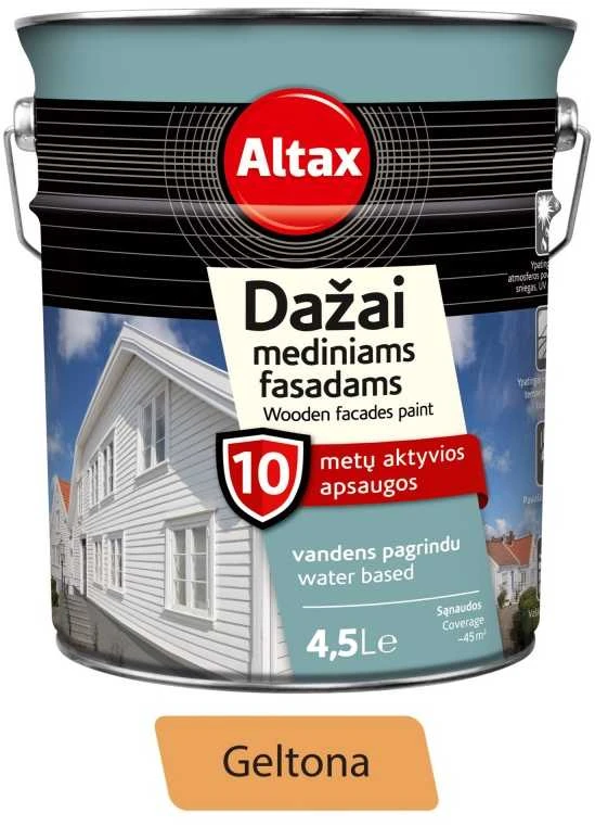 Dažai medžiui Altax geltoni 4,5L