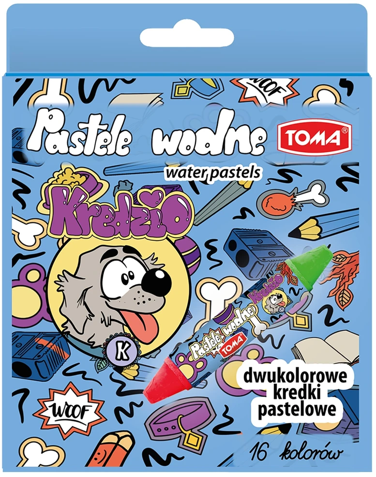Vandeniniai kreideliai Toma, 16 spalvų