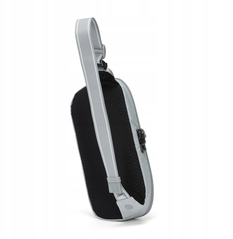 Vandeniui atspari nuo vagysčių apsaugota juosmens (sling) rankinė Pacsafe Metrosafe X Urban Sling, pilka, 5 l