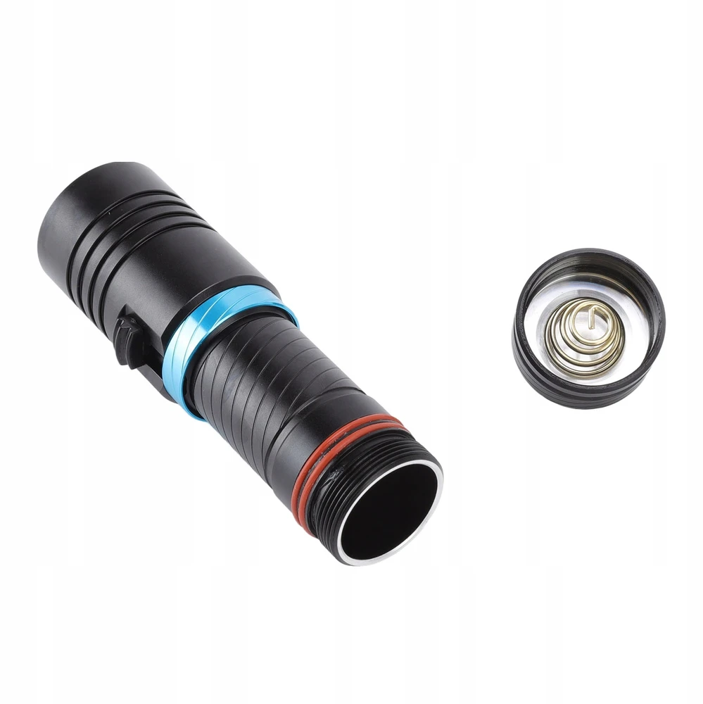 Vandeniui atsparus LED žibintuvėlis, skirtas nardyti galingiems nardytojams IPX8 5000LM