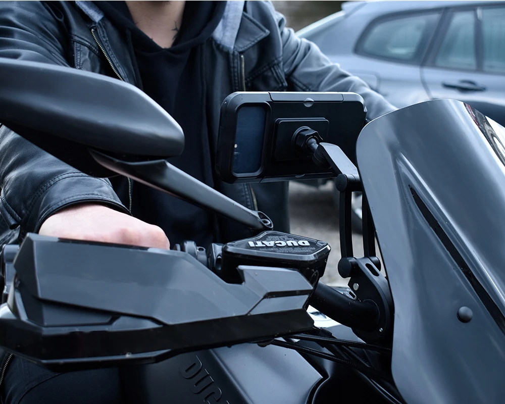 Vandeniui atsparus telefono laikiklis dviračiui, motociklui, keturračiams