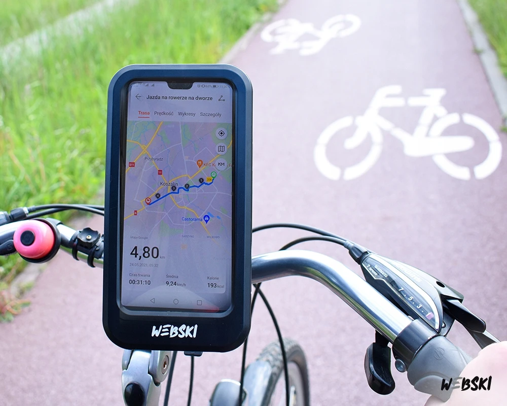 Vandeniui atsparus telefono laikiklis dviračiui, motociklui, keturračiams