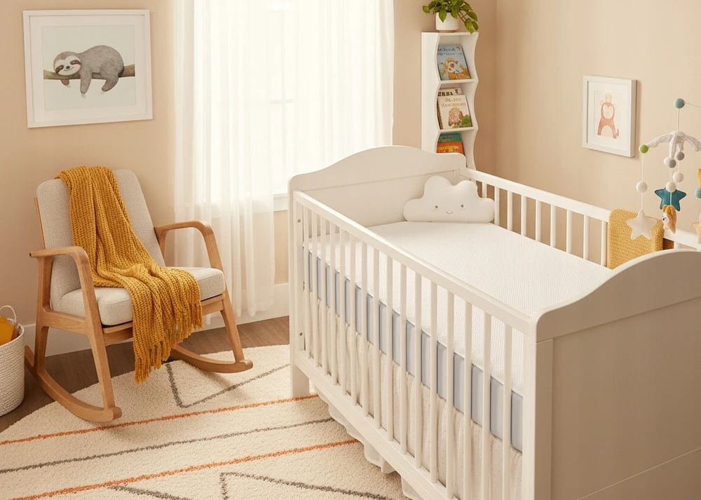 VANDENIUI ATSPIRUS ČIUŽINIO APSAUGOS 120X60 Kvėpuojantis 3D AIR BABYMAM