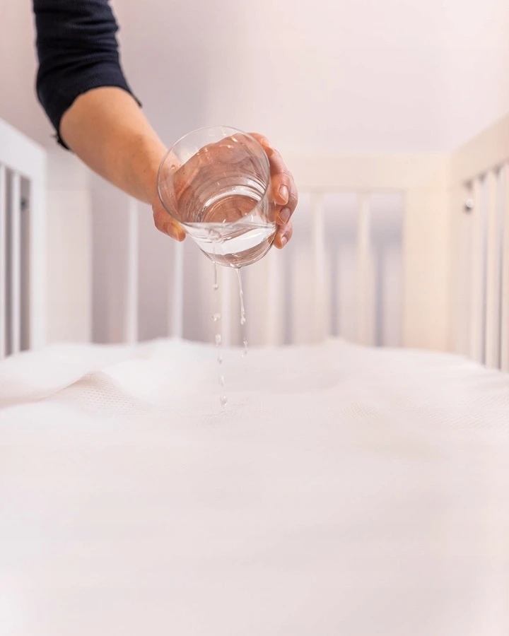 VANDENIUI ATSPIRUS ČIUŽINIO APSAUGOS 120X60 Kvėpuojantis 3D AIR BABYMAM