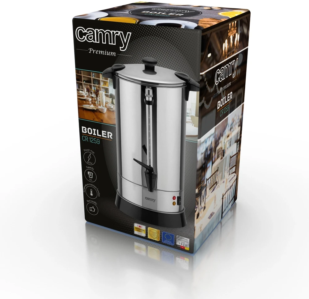 Virdulys Camry | Boiler | CR 1259 | Electric | 1650 W | 20 L | Nerūdijantis plienas