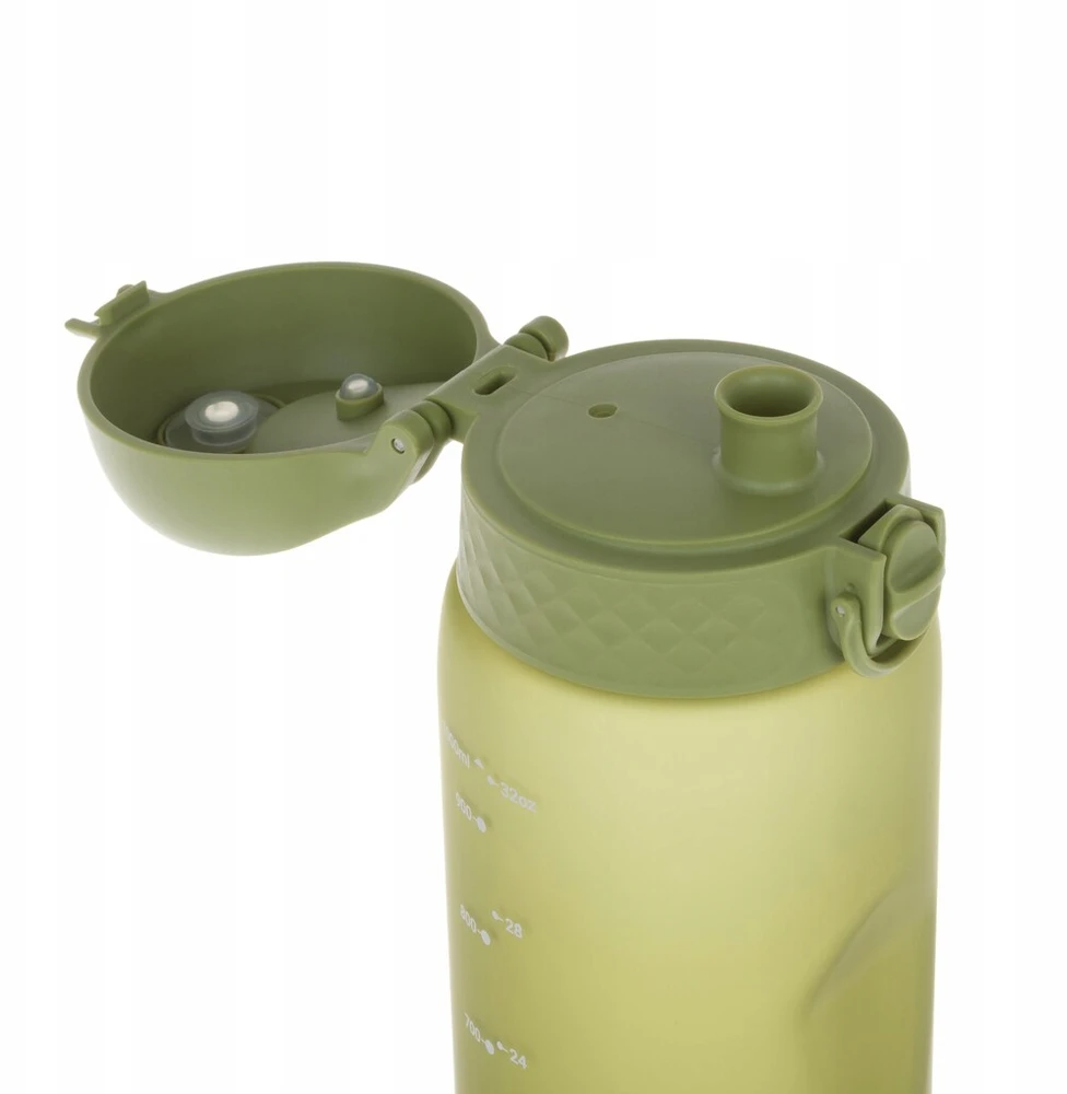 Vandens butelis be BPA ION8 Recyclon 1 l - Khaki Žalias