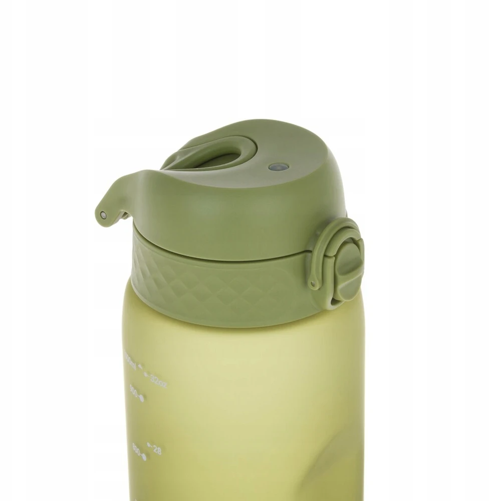 Vandens butelis be BPA ION8 Recyclon 1 l - Khaki Žalias