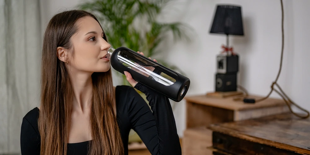 Gertuvė Vandens butelis KiCA Hydro Glass 1000 ml