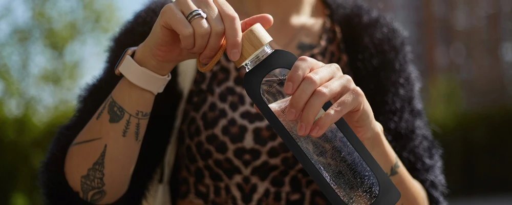 Gertuvė Vandens butelis KiCA Hydro Glass 1000 ml