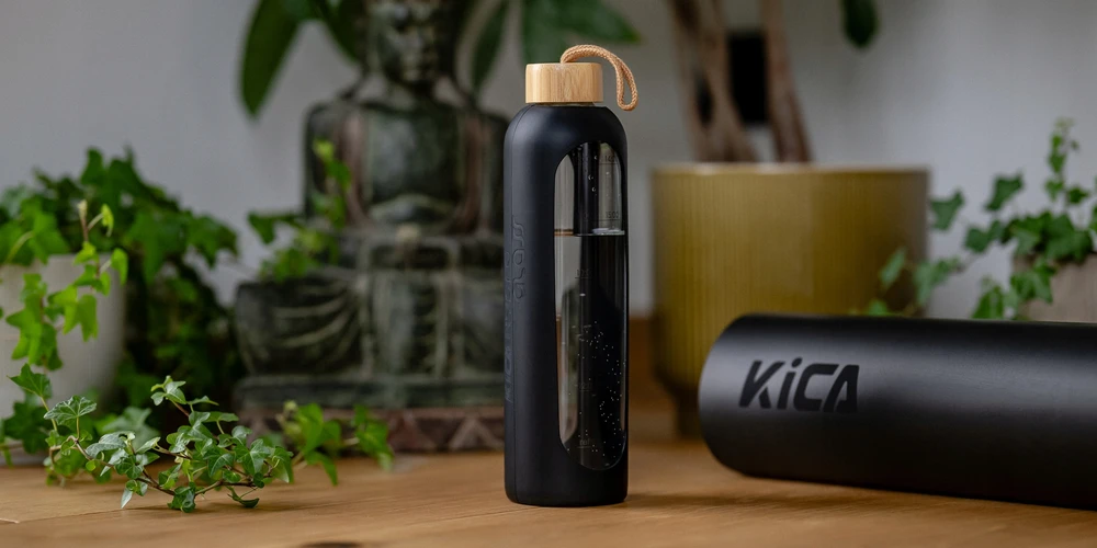 Gertuvė Vandens butelis KiCA Hydro Glass 1000 ml