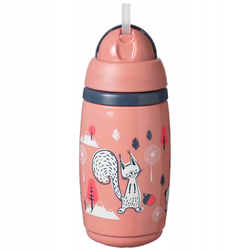 TOMMEE TIPPEE TTP447825 Vandens butelis su šiaudeliu Superstar 266ml rožinis