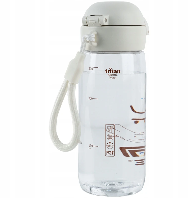 Vandens buteliukas "kite" 480 ml, smėlio spalvos
