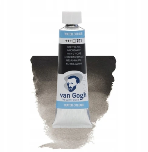 Vandens dažai Van Gogh 10ml, dramblio kaulo juodi