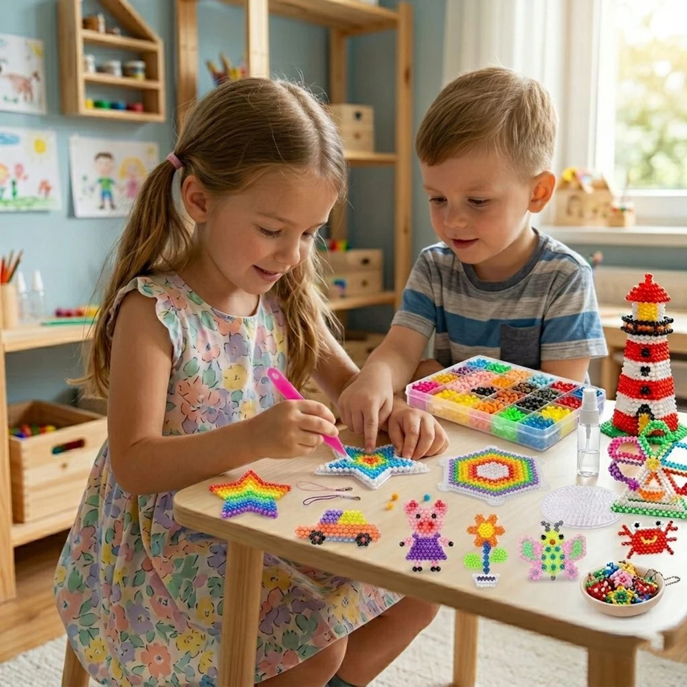 VANDENS KRUOLIAI AQUA BEADS MAGIC BEADS 3000el KŪRYBINIŲ RAŠTŲ DOVANŲ RINKINYS