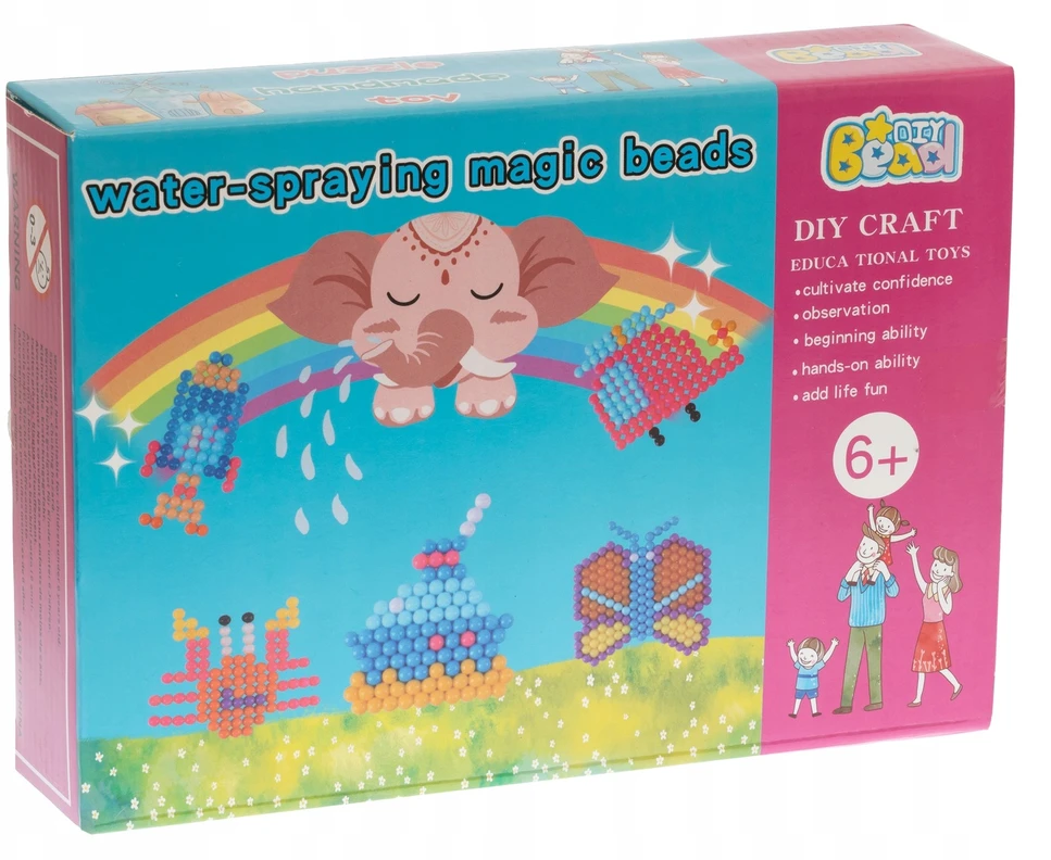 VANDENS KRUOLIAI AQUA BEADS MAGIC BEADS 3000el KŪRYBINIŲ RAŠTŲ DOVANŲ RINKINYS