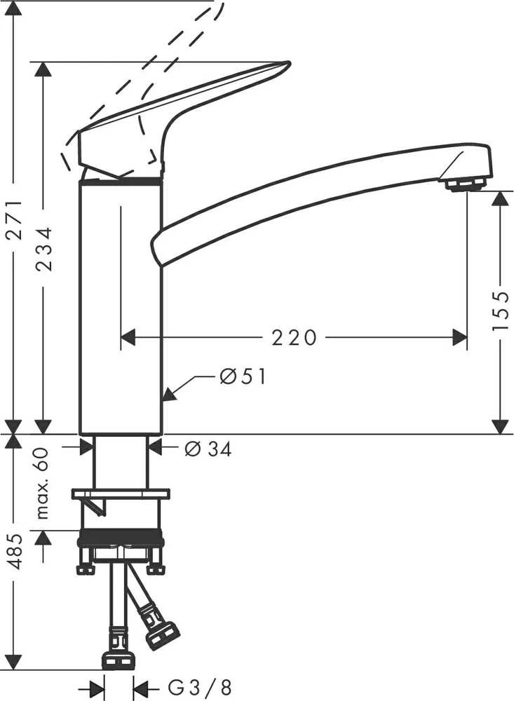 Hansgrohe HG Logis plautuvės maišytuvas 160