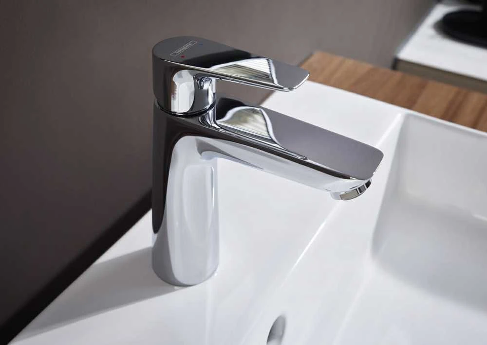 Vandens maišytuvas vonios k. praustuvei Talis E110 Hansgrohe matinis/baltas