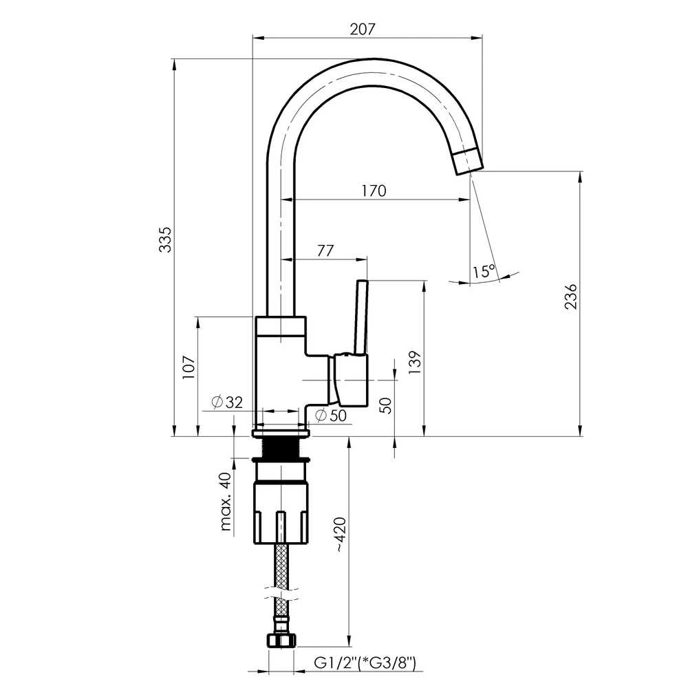 Rubineta Maišytuvas Axe-33 (BR)