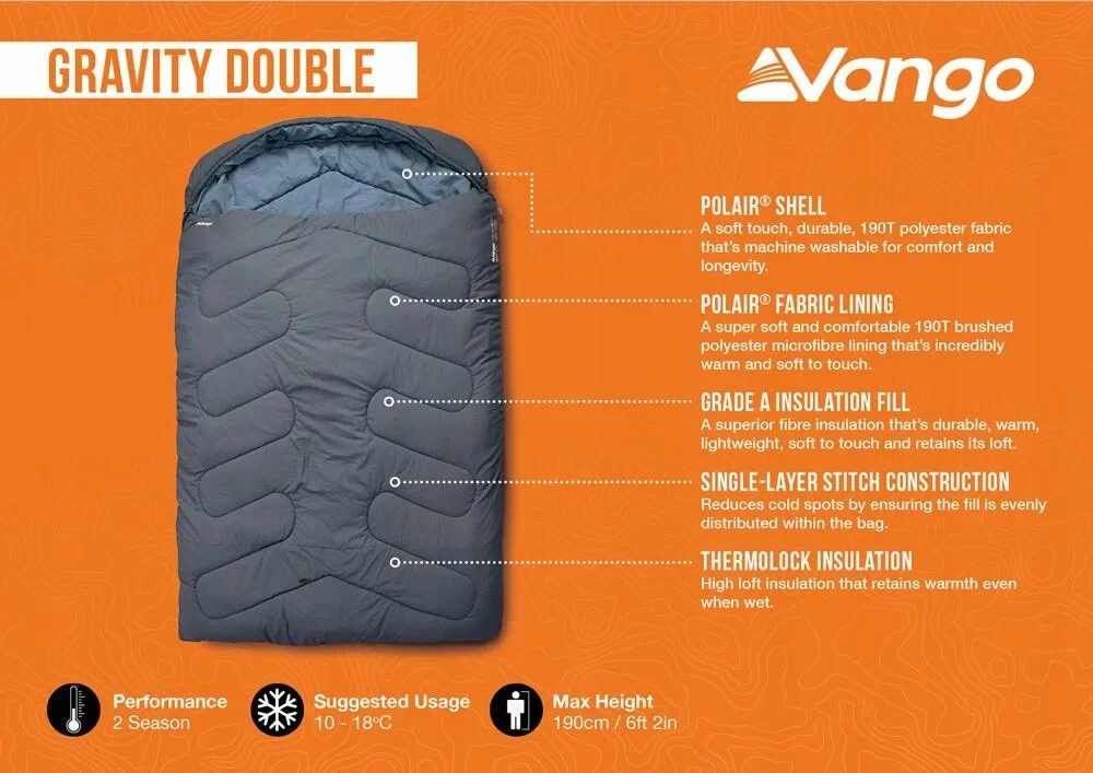 Vango Gravity Double Dvivietis miegmaišis