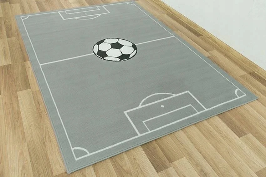 Vanhoutte DYWAN DLA CHŁOPCA MŁODZIEŻOWY SZARE BOISKO PIŁKA NOŻNA LUNA KIDS 200x290 cm