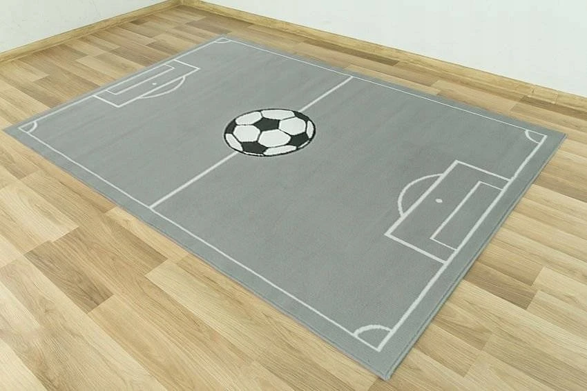 Vanhoutte DYWAN DLA CHŁOPCA MŁODZIEŻOWY SZARE BOISKO PIŁKA NOŻNA LUNA KIDS 200x290 cm