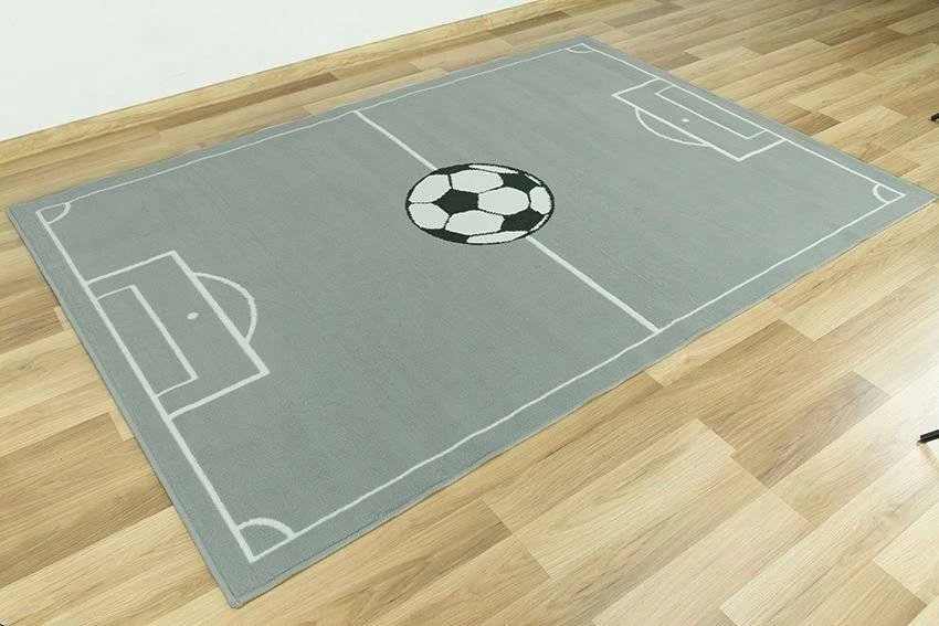 Vanhoutte DYWAN DLA CHŁOPCA MŁODZIEŻOWY SZARE BOISKO PIŁKA NOŻNA LUNA KIDS 200x290 cm