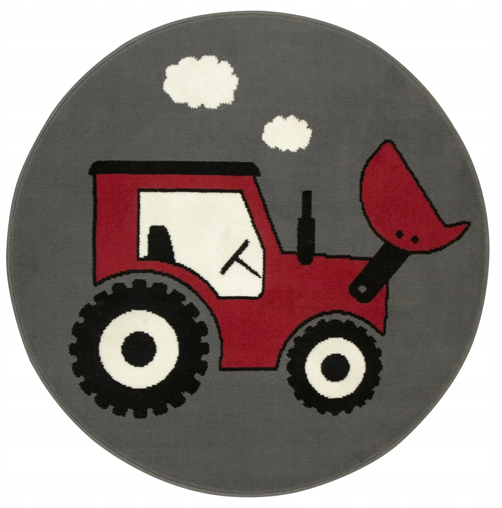 Vanhoutte DYWAN OKRĄGŁY DO POKOJU CHŁOPCA MAŁEGO ROLNIKA TRAKTOR LUNA KIDS śr. 140 cm
