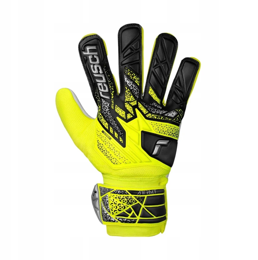 Vartininko pirštinės Reusch Attrakt Starter Solid Junior, 7.5, geltonos/juodos