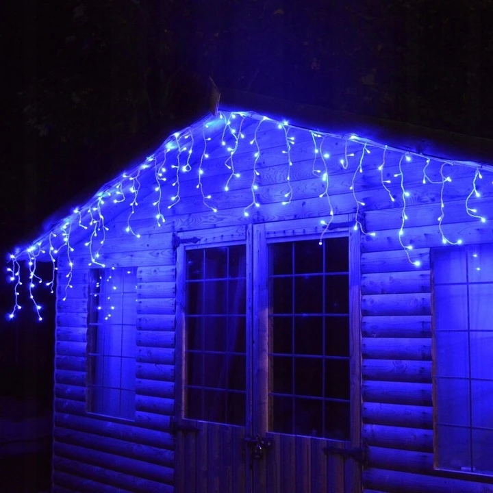 Varveklio šviesos užuolaidos 500 LED, skirtos naudoti viduje ir lauke