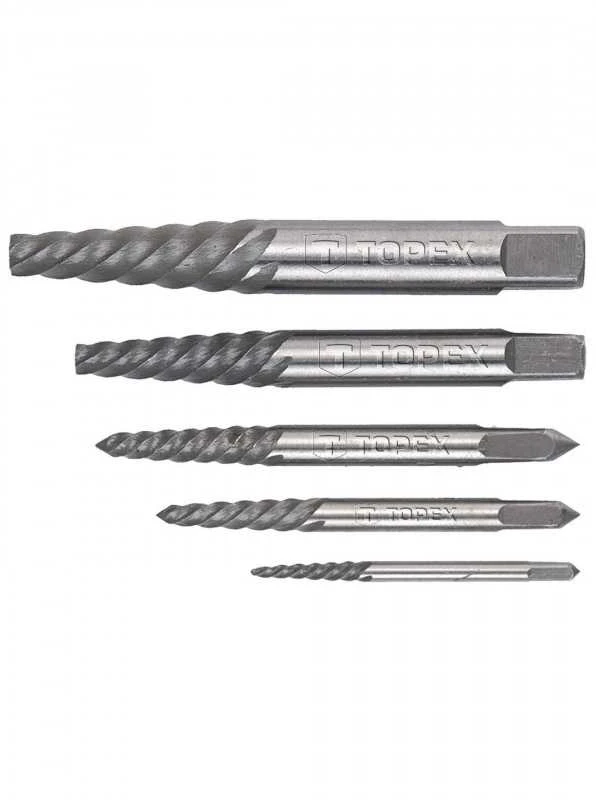 Varžtų išsukiklių rinkinys TOPEX 14A110 (5 vnt., 3,3-19 mm)