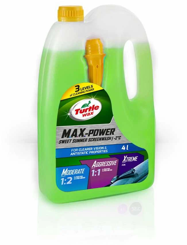 TURTLE WAX Windscreen Washer Fluid M.A.X. Power -2°C, priekinio stiklo plovimo skystis, 4 L