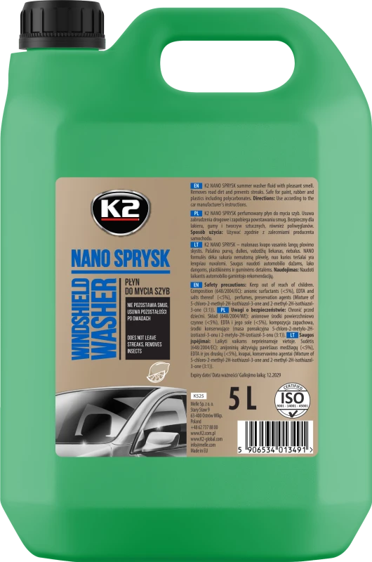 Vasarinis langų skystis K2 NANO, 5L