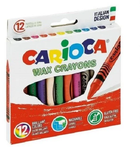 Vaškinės kreidelės Carioca, 12 spalvų