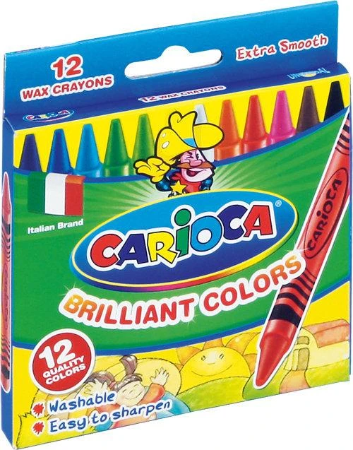 Vaškinės kreidelės Carioca, 12 spalvų