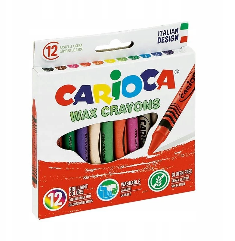 Vaškinės kreidelės Carioca, 12 spalvų