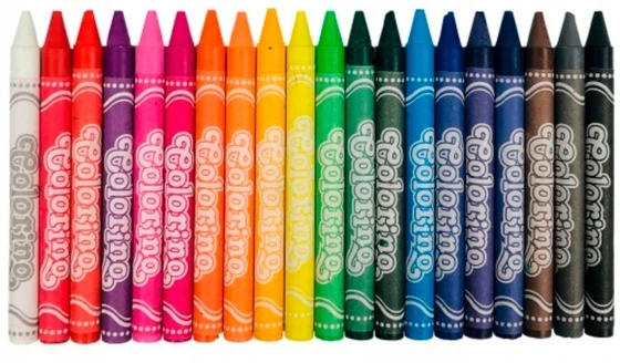 Vaškinės kreidelės 64 spalvų Colorino Kids kibirėlyje