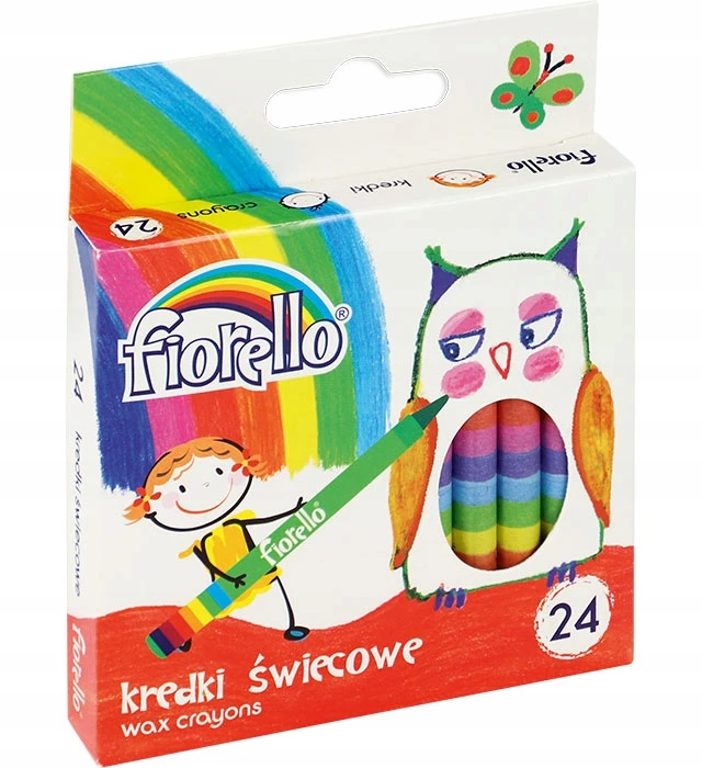 Vaškinės kreidelės Fiorello, 24 spalvų