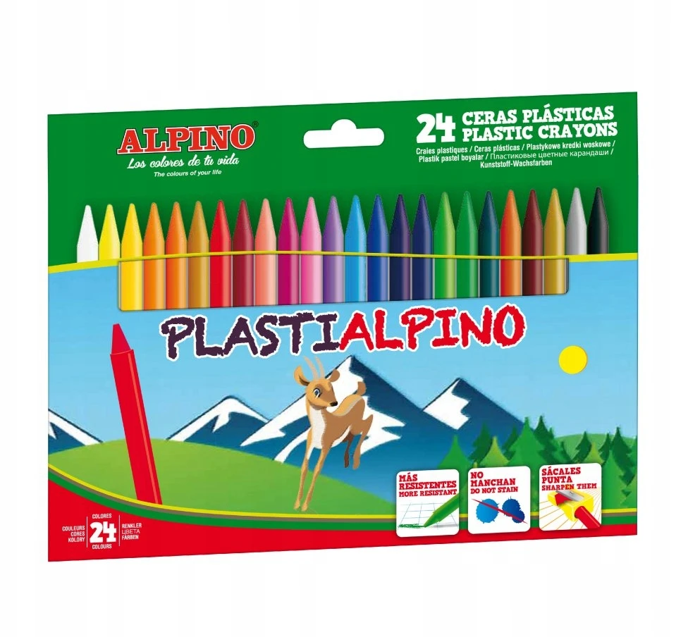 Vaškinės kreidutės PLASTIALPINO 24sp 8mm
