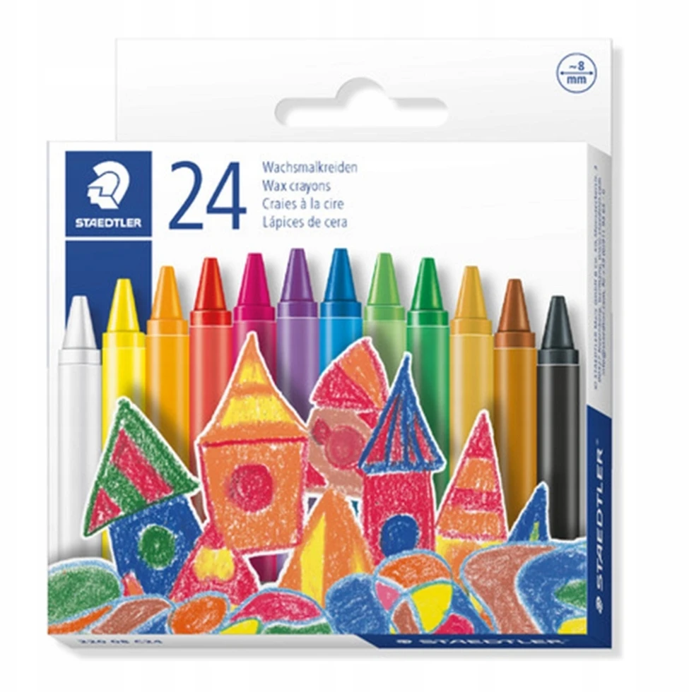 Vaško pieštukai Staedtler, 24 spalvos
