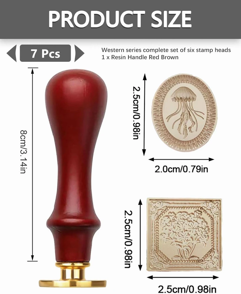 VAŠKO STAMPŲ RINKINYS 6 VNT KLASIKINIS VINTAGE STILIAUS LAIDĖS VOKAS