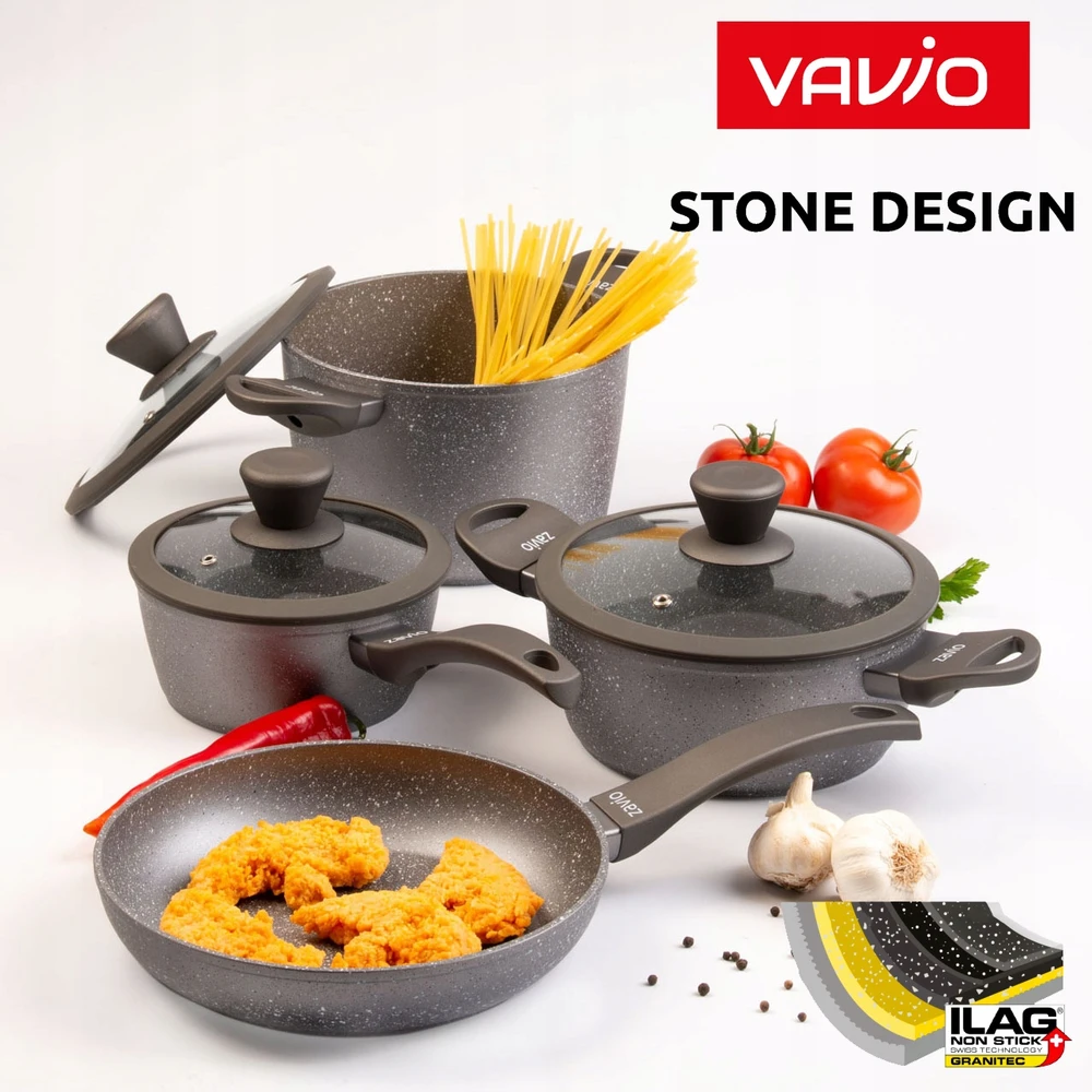 Vavio Stone Design puodas su dangteliu 20cm 2,2L