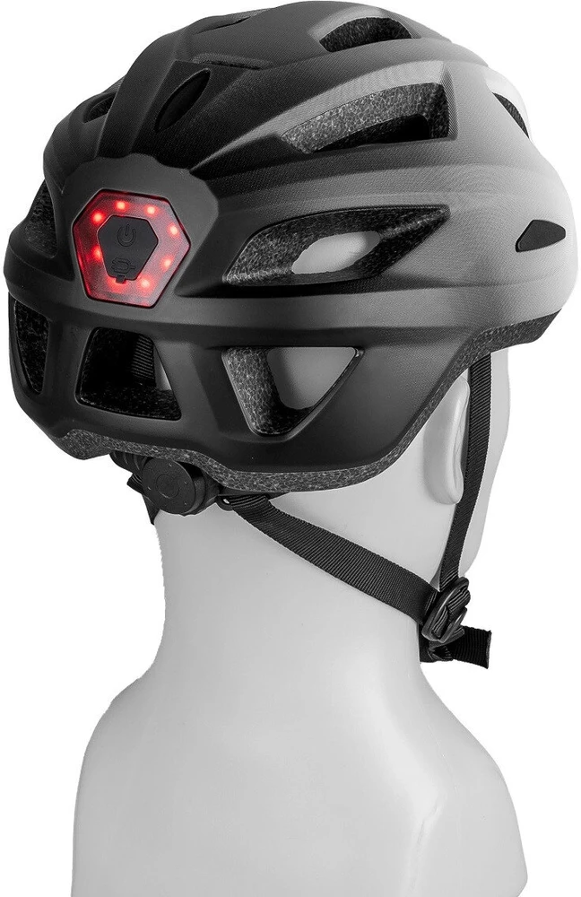 VAYOX Active VA0424WBM baltas ir juodas MTB dviračio šalmas su šviesa (M dydis)
