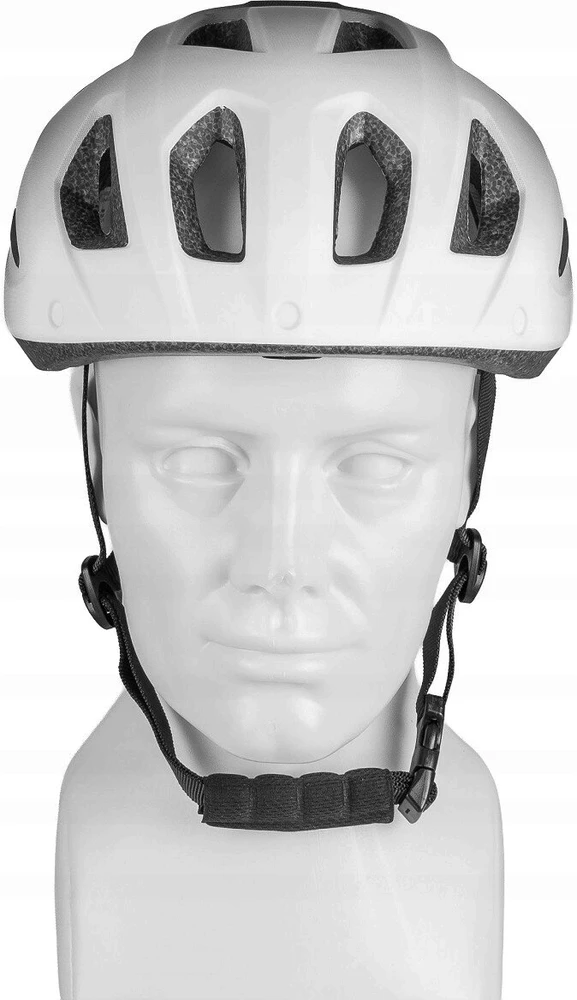 VAYOX Active VA0424WBM baltas ir juodas MTB dviračio šalmas su šviesa (M dydis)